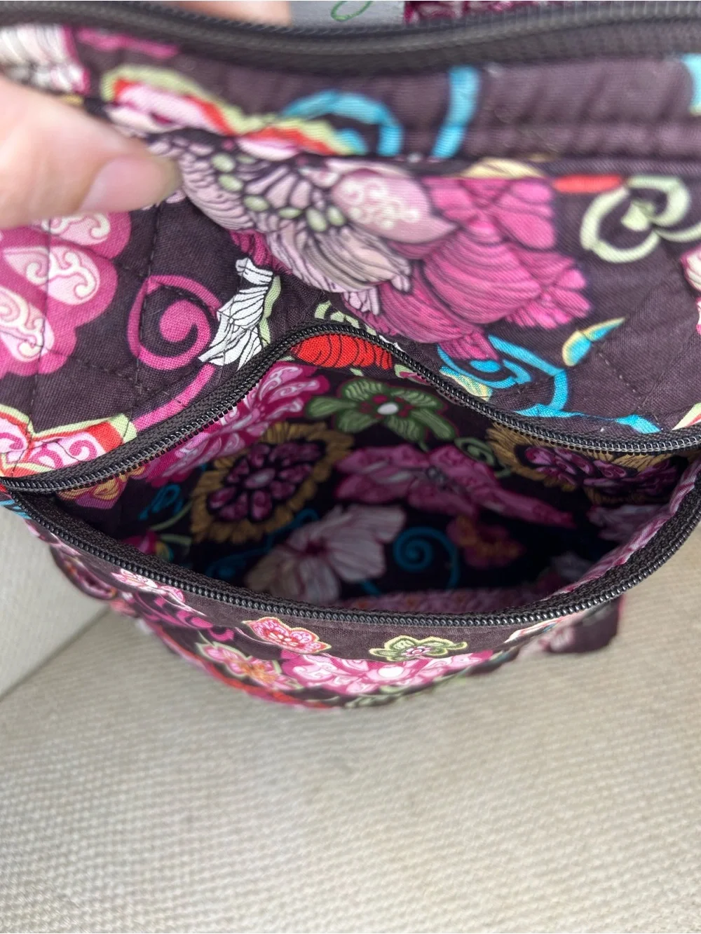 Vera Bradley mod floral pink Quilted Floral Mini Backpack